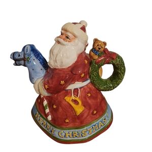 Vintage Ceramic Musical Santa Pitcher